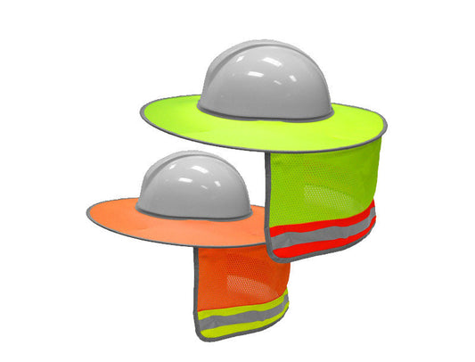Hard Hat Sun Shade Neck Shield Sun Protection With Reflective Strip And High Visible Mesh.