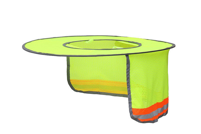 Hard Hat Sun Shade Neck Shield Sun Protection With Reflective Strip And High Visible Mesh.
