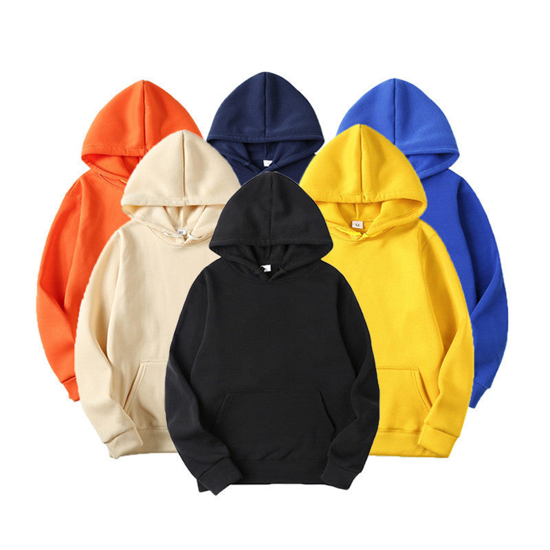 Standard Hooded Long Sleeve Solid Sweatshirt