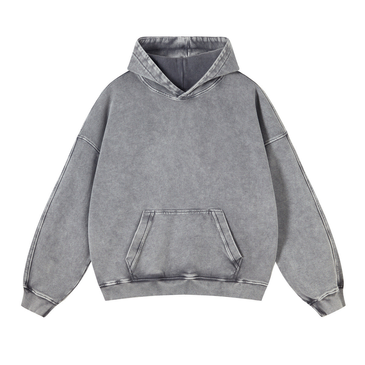Retro Distressed Hooded Sweater