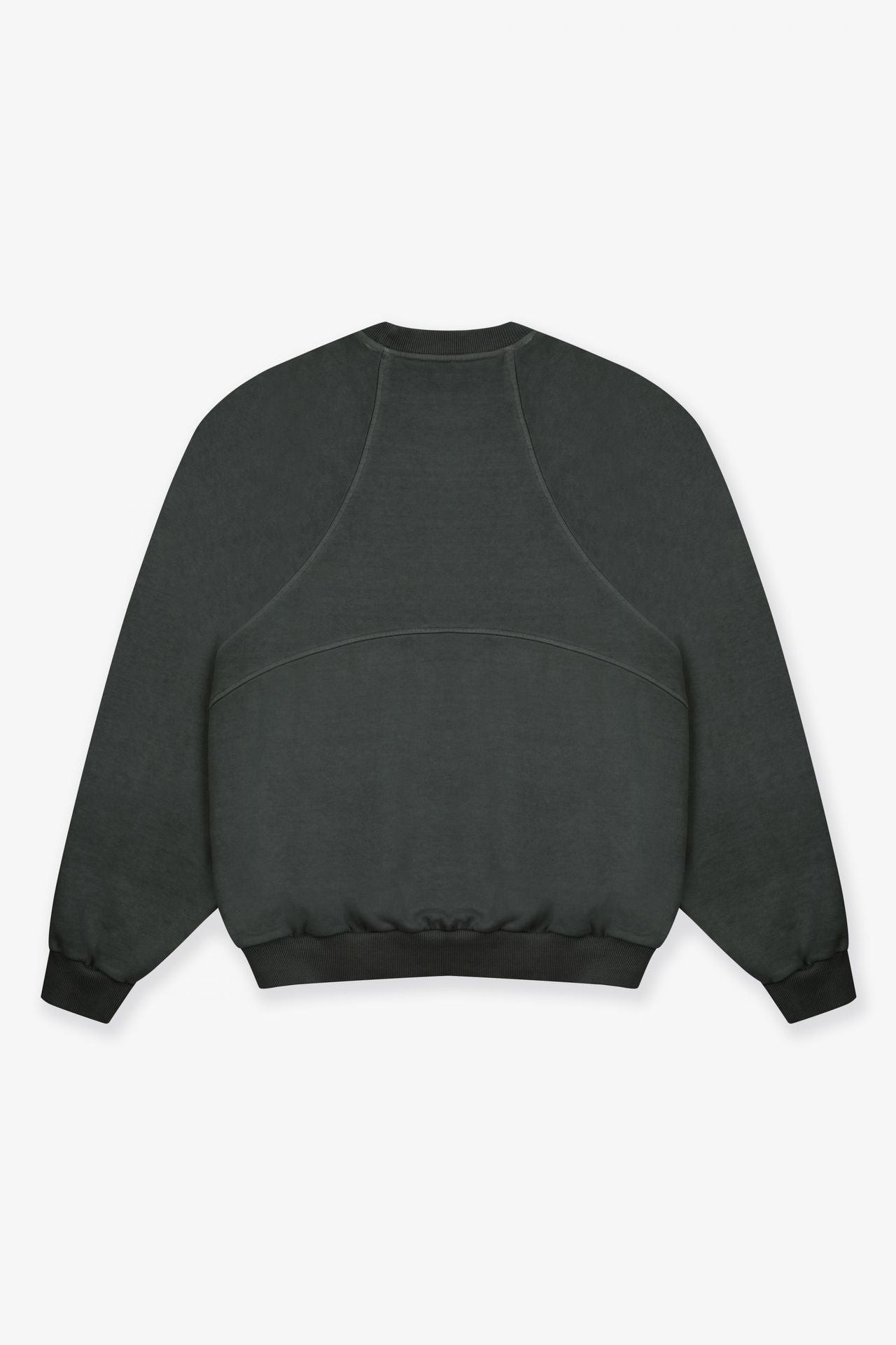 Deconstruction Stitching Garment Dyed Embroidered Sweatshirt