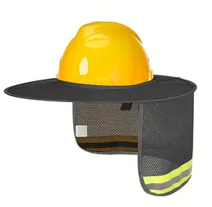 Hard Hat Sun Shade Neck Shield Sun Protection With Reflective Strip And High Visible Mesh.