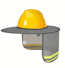 Hard Hat Sun Shade Neck Shield Sun Protection With Reflective Strip And High Visible Mesh.