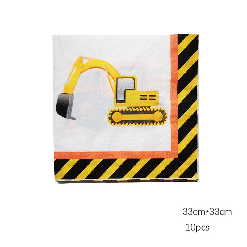 Excavator Cupcake Topper / Construction Tractor Cake Topper / Table Decor Birthday Party / Party Supplies