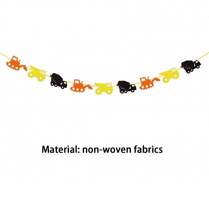 Construction Equipment Decorations / Disposable Tableware Set / Cupcake Toppers / Banners, Balloons