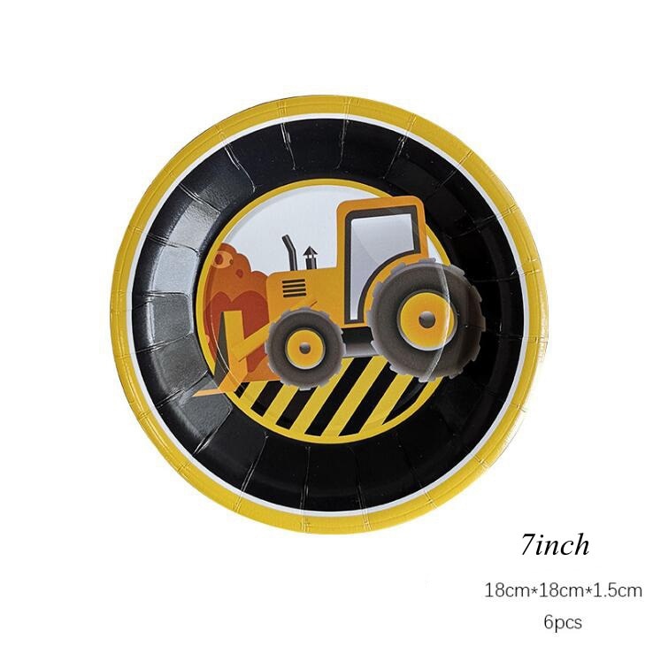 Excavator Cupcake Topper / Construction Tractor Cake Topper / Table Decor Birthday Party / Party Supplies
