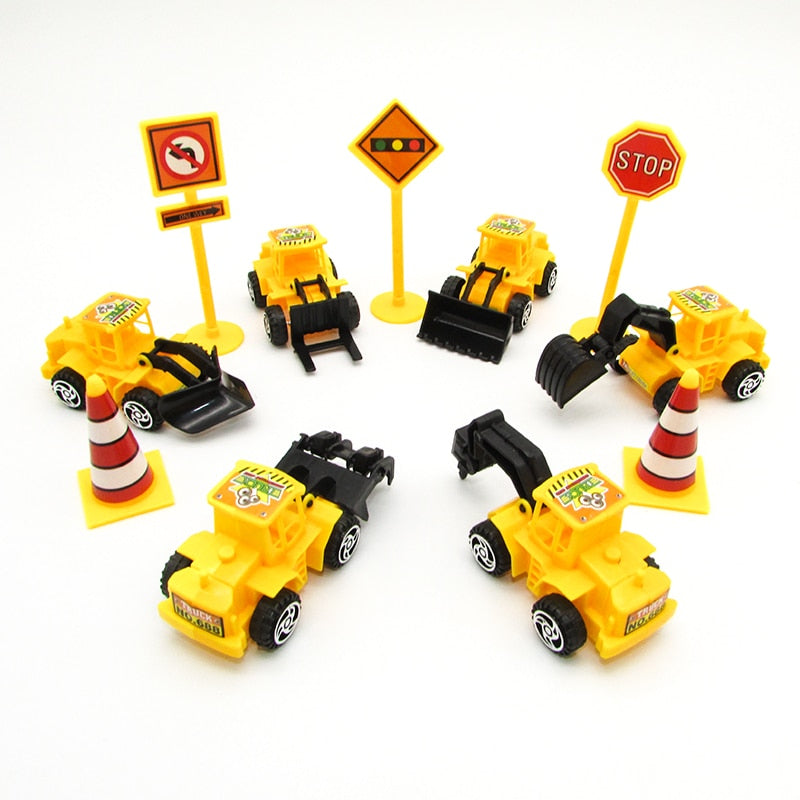 Construction Equipment Decorations / Disposable Tableware Set / Cupcake Toppers / Banners, Balloons