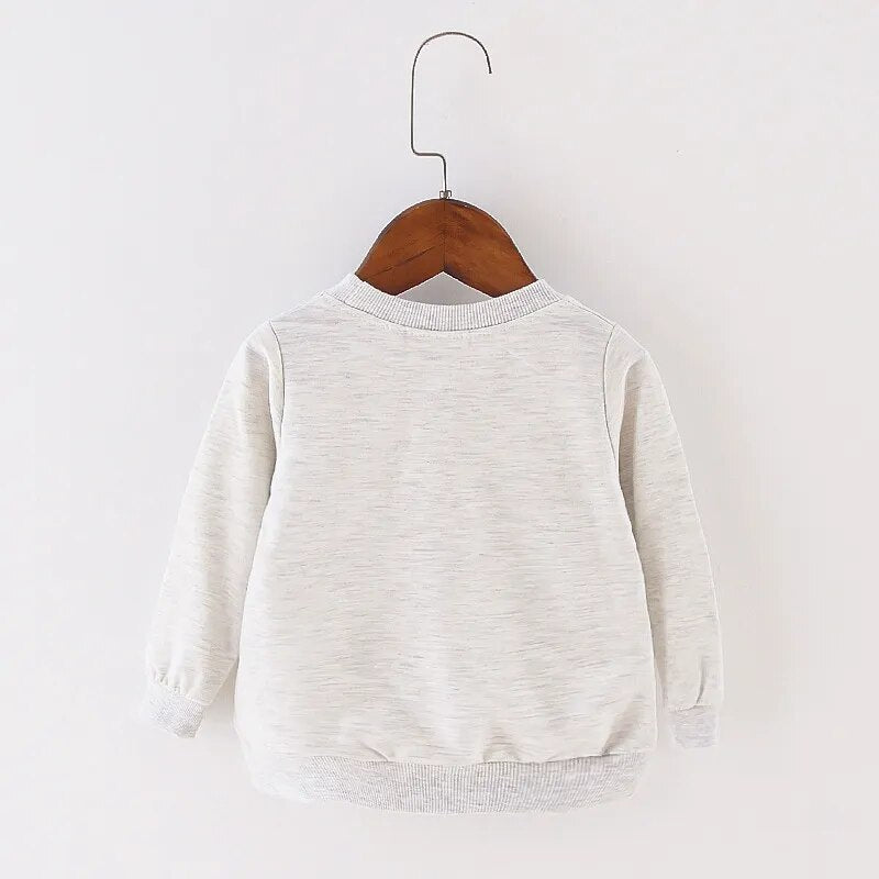 Cotton Sweat-shirt With Long Sleeves / Cartoon O-neck Top