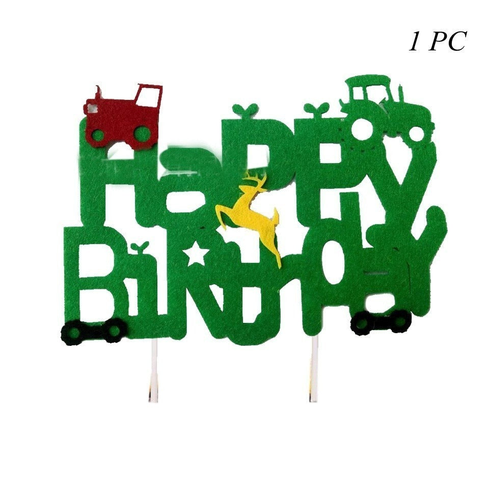 Excavator Cupcake Topper / Construction Tractor Cake Topper / Table Decor Birthday Party / Party Supplies