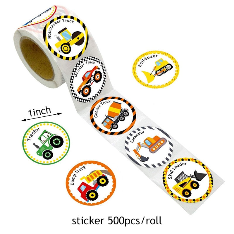 Construction Equipment Decorations / Disposable Tableware Set / Cupcake Toppers / Banners, Balloons