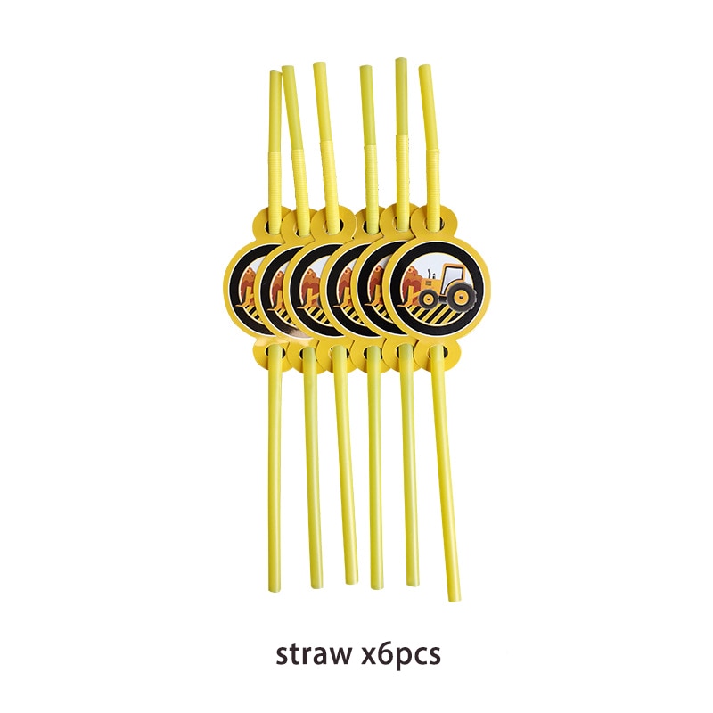 Construction Equipment Decorations / Disposable Tableware Set / Cupcake Toppers / Banners, Balloons