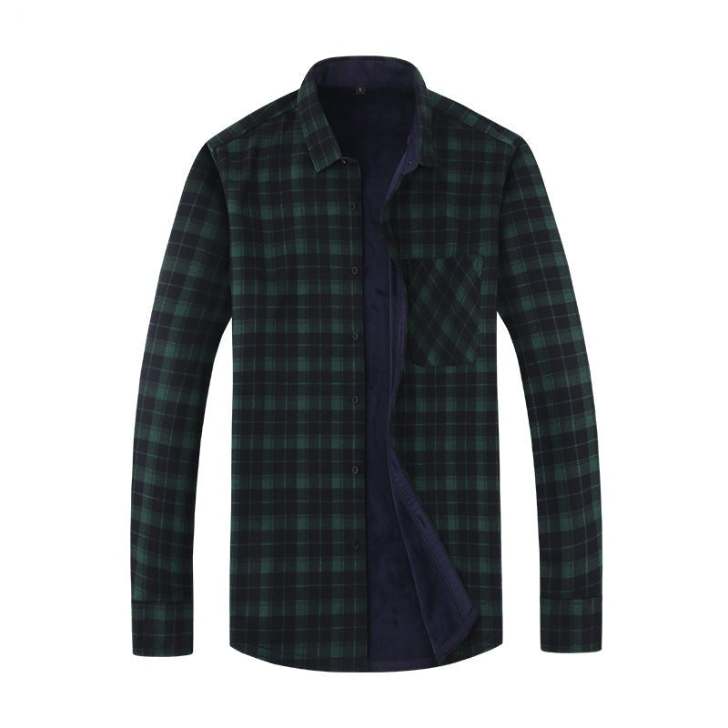Wool Leisure Warm Plaid Shirt Jacket