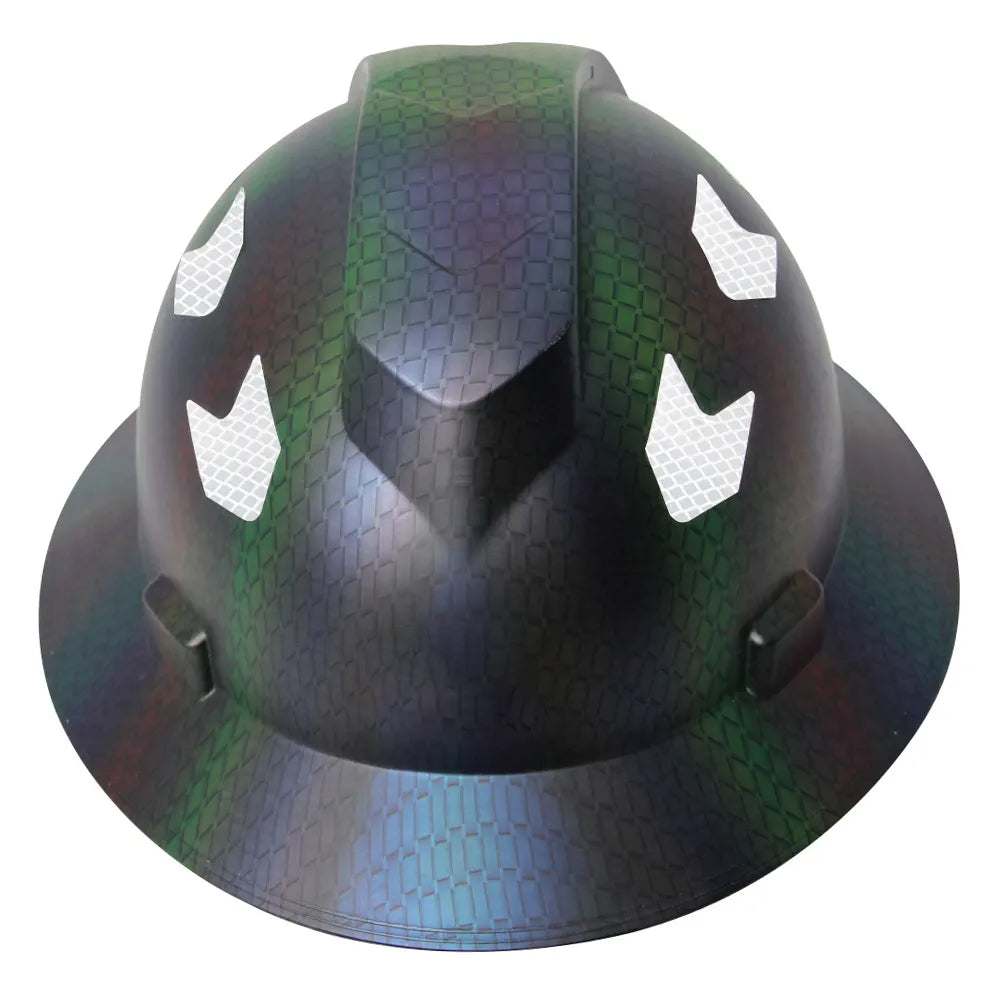 Full Brim Hard Hat For Construction Safety / HardHat Suspension ABS 4 Point Adjustable ANSI