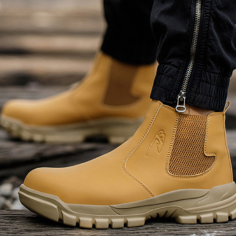 Anti-Smashing And Anti-Penetration Steel Toe Work Boots