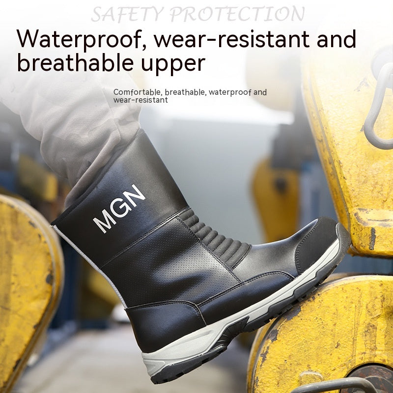 Steel Toe Protection Waterproof Work Boot / Anti-smashing And Safety Shoes