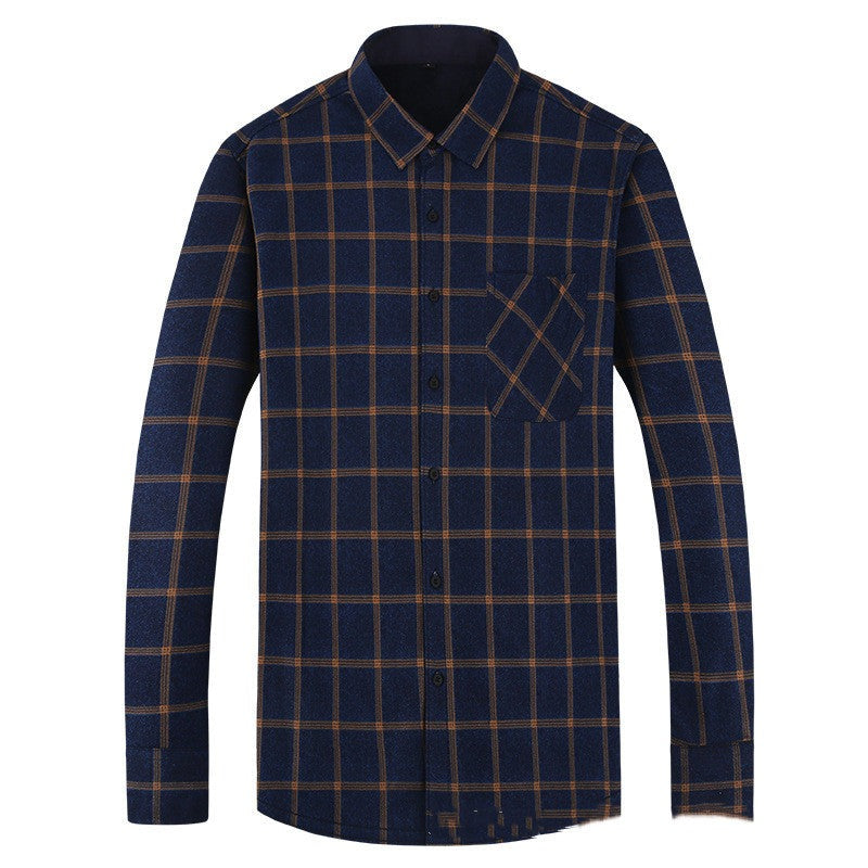 Wool Leisure Warm Plaid Shirt Jacket