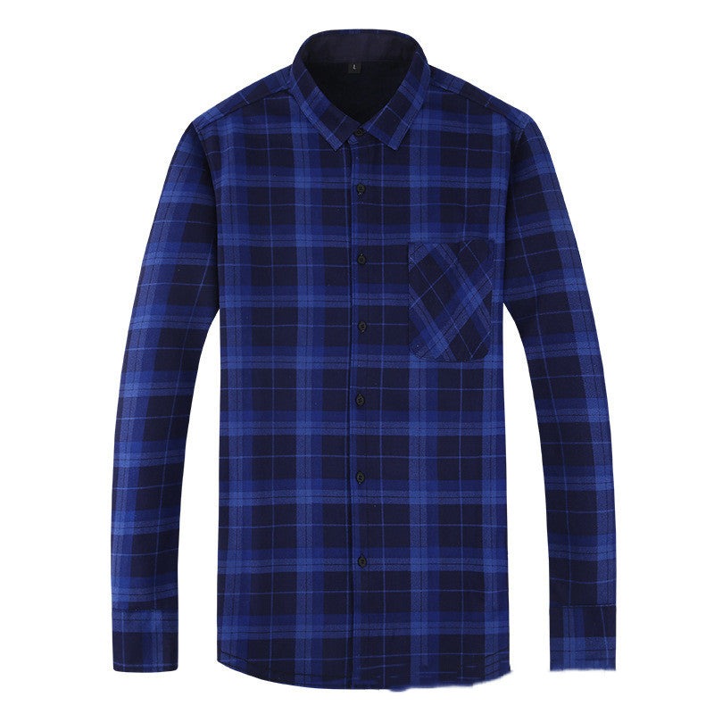 Wool Leisure Warm Plaid Shirt Jacket