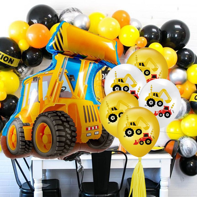 Excavator Cupcake Topper / Construction Tractor Cake Topper / Table Decor Birthday Party / Party Supplies