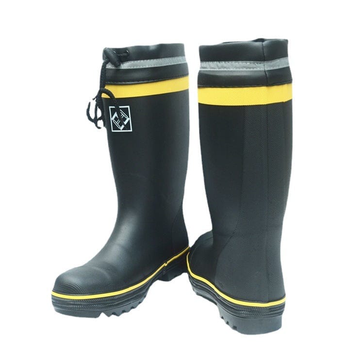 Shield Industrial Rubber Knee-high Rain Boots With Steel Toe