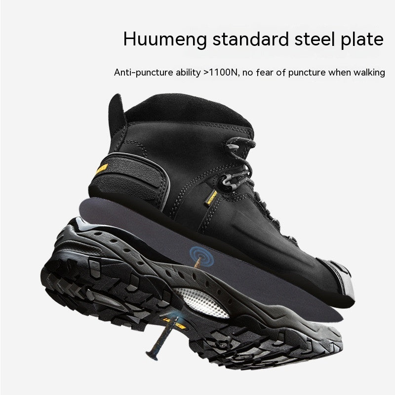 Men Steel Toe Cap Anti-Smashing Work Boot