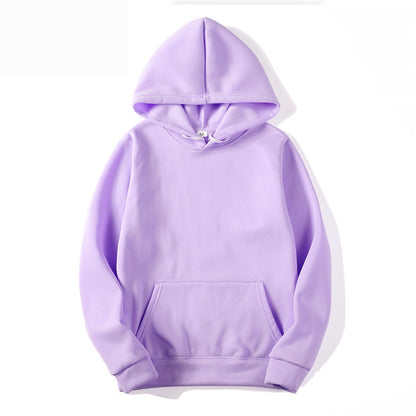 Standard Hooded Long Sleeve Solid Sweatshirt