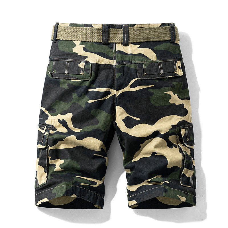 Camouflage Overalls Five-Point Pants Loose Breathable Casual Shorts Men