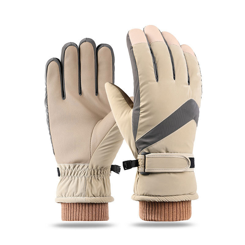 Winter Fleece Thickened Warm And Windproof Gloves