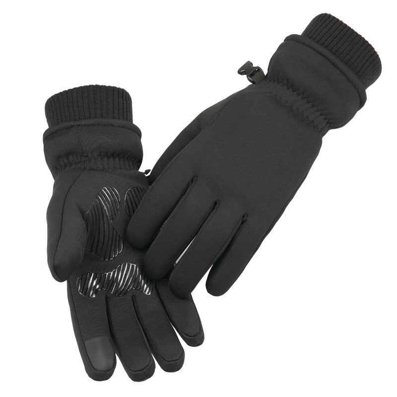 Cycling Cold-proof Plus Velvet Cotton Warm Touch-screen Ski Gloves