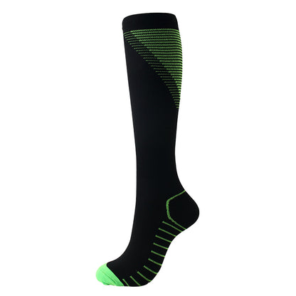 Color pattern V-shaped compression socks