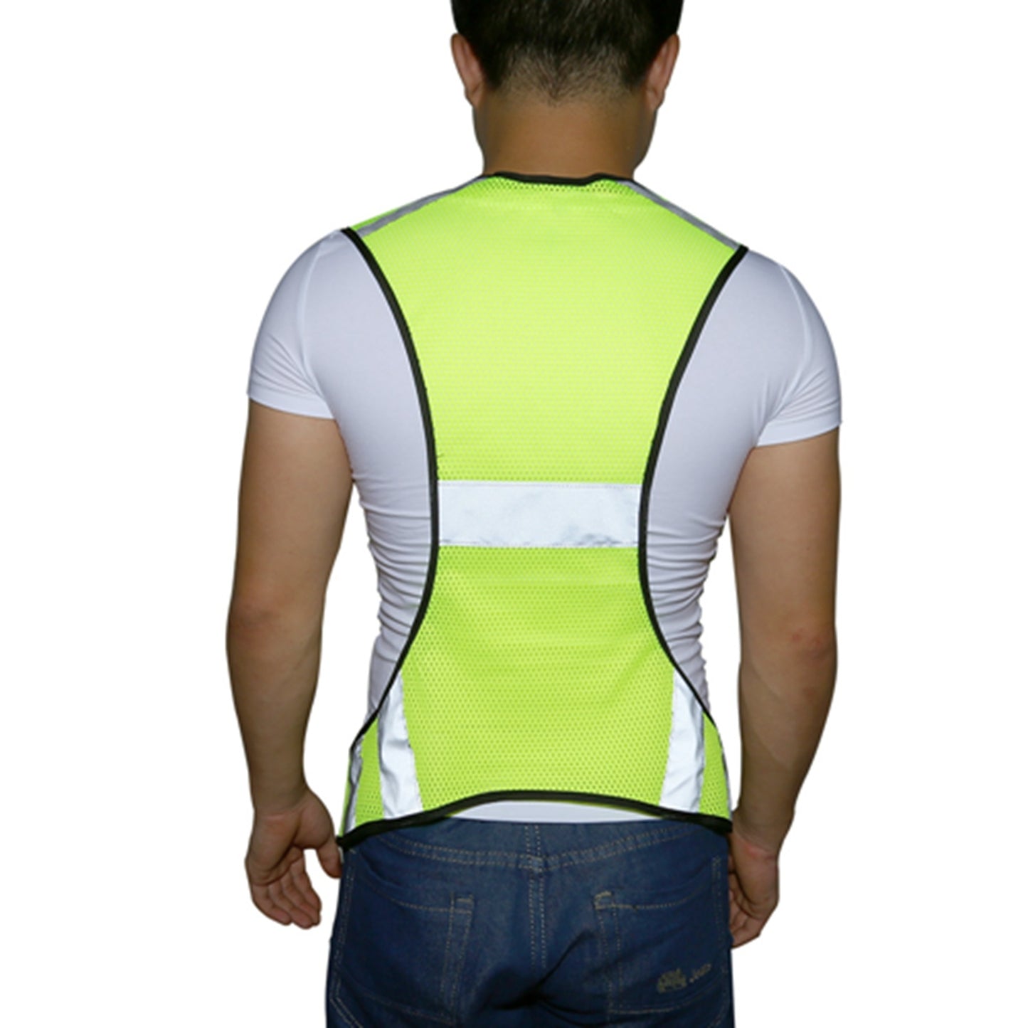 High Visibility Reflective Safety Vest Adjustable Waist