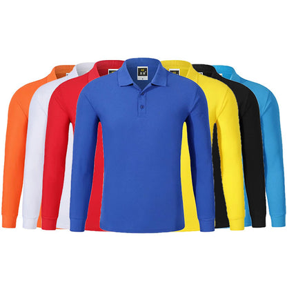 Long Sleeve Company Polo Style Casual Work Shirt