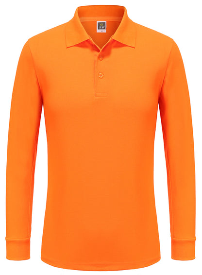 Long Sleeve Company Polo Style Casual Work Shirt