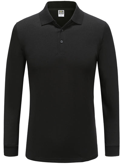 Long Sleeve Company Polo Style Casual Work Shirt