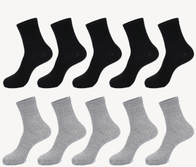 Plain Color Sweat-absorbent Deodorant Cotton Socks