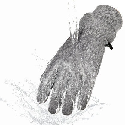 Cycling Cold-proof Plus Velvet Cotton Warm Touch-screen Ski Gloves