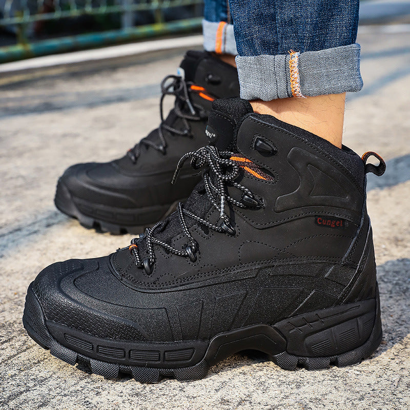High top safety work boot
