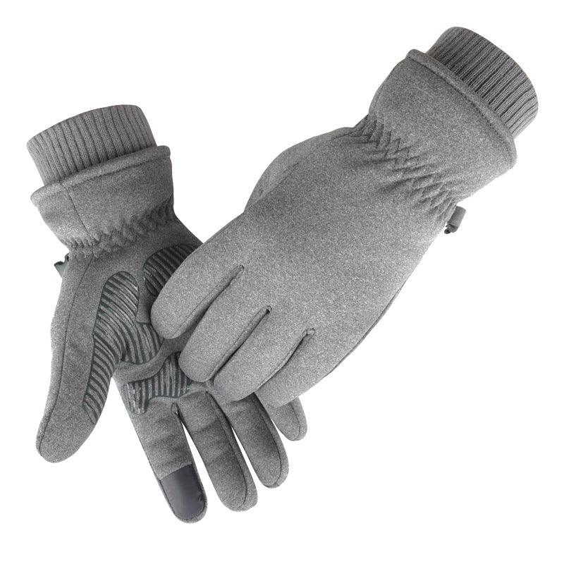 Cycling Cold-proof Plus Velvet Cotton Warm Touch-screen Ski Gloves