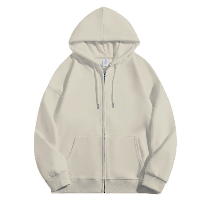 Cotton Long-sleeved Zipper Hoodie Sweatshirt/ Work Clothes