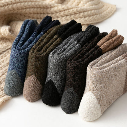 Winter super thick wool socks extra thick color matching and line