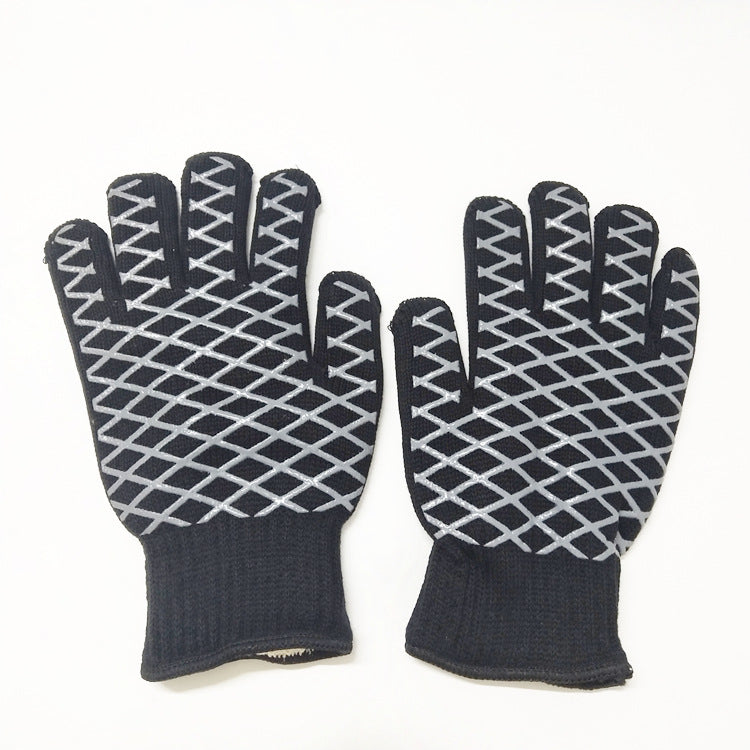 Aramid Anti-scalding Custom Protective Gloves Flame Retardant Five-finger Oven