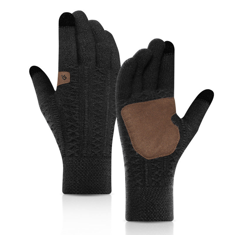Casual Business Microfiber Touch Screen Knitted Gloves