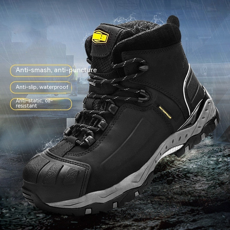 Men Steel Toe Cap Anti-Smashing Work Boot