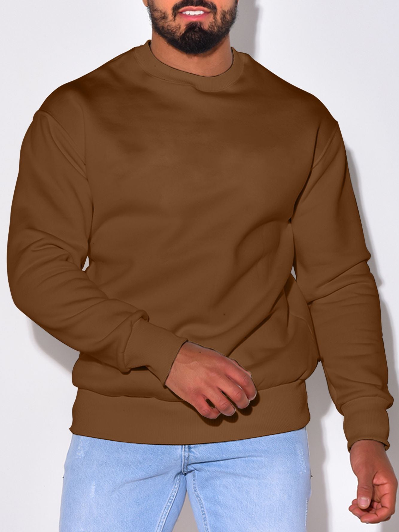 Solid Color Loose Casual Sweatshirt
