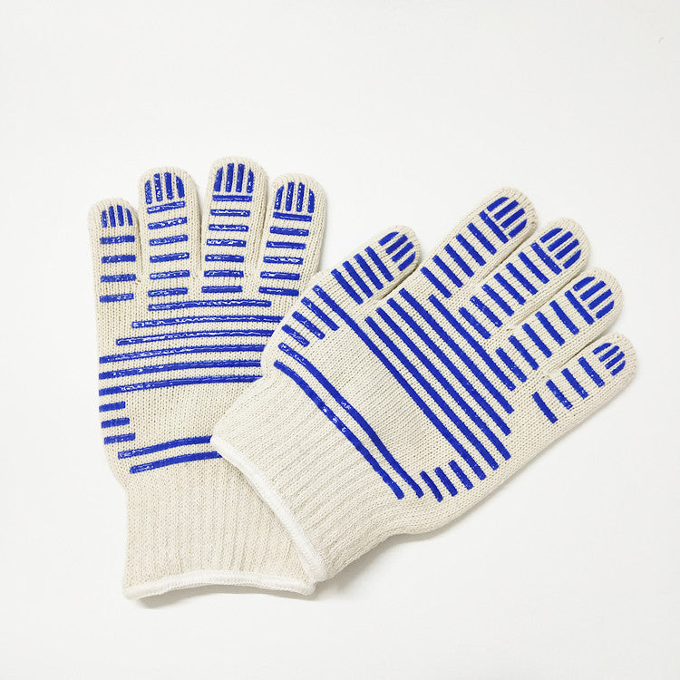 Aramid Anti-scalding Custom Protective Gloves Flame Retardant Five-finger Oven