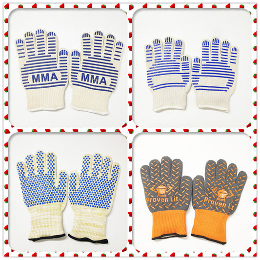 Aramid Anti-scalding Custom Protective Gloves Flame Retardant Five-finger Oven