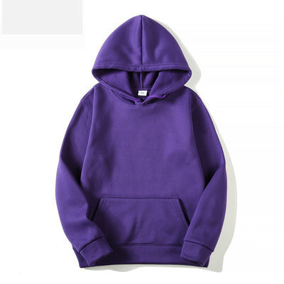 Standard Hooded Long Sleeve Solid Sweatshirt