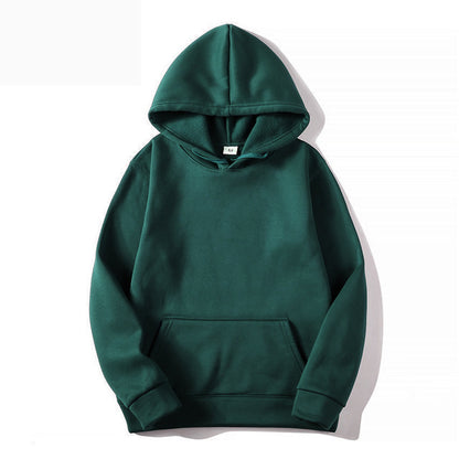 Standard Hooded Long Sleeve Solid Sweatshirt