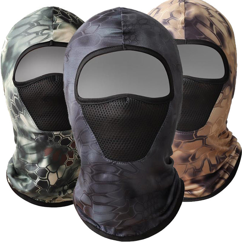 Silk Sunscreen Headgear/ Mesh Face Mask