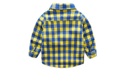 New Baby Boys And Girls Plaid Shirts / Kids Long Sleeve Cotton, Thicken Shirts