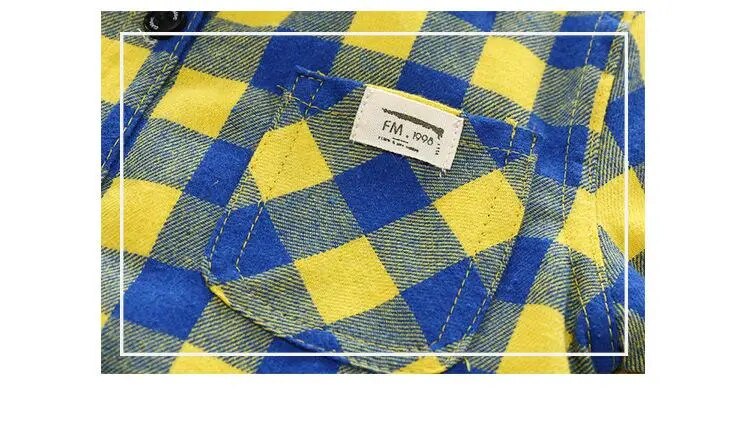 New Baby Boys And Girls Plaid Shirts / Kids Long Sleeve Cotton, Thicken Shirts